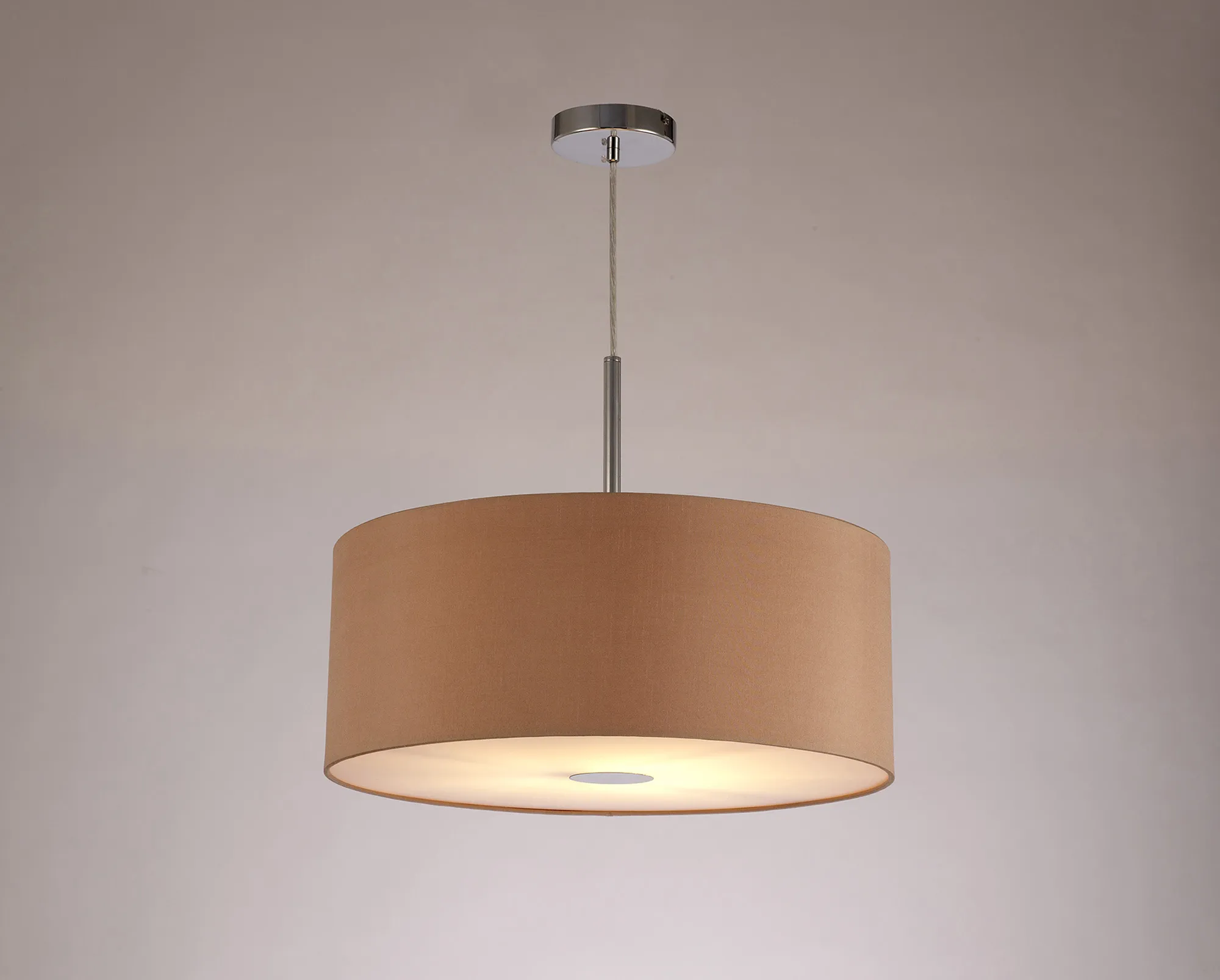 Baymont 50cm Pendant 1 Light Polished Chrome, Antique Gold/Ruby, Frosted Diffuser DK0148  Deco Baymont CH AG